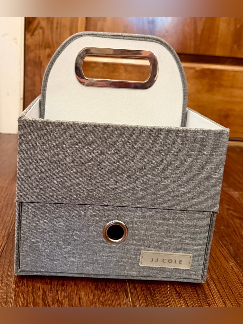 JJ Cole Heather Gray Diaper Caddy & Wipes Organizer